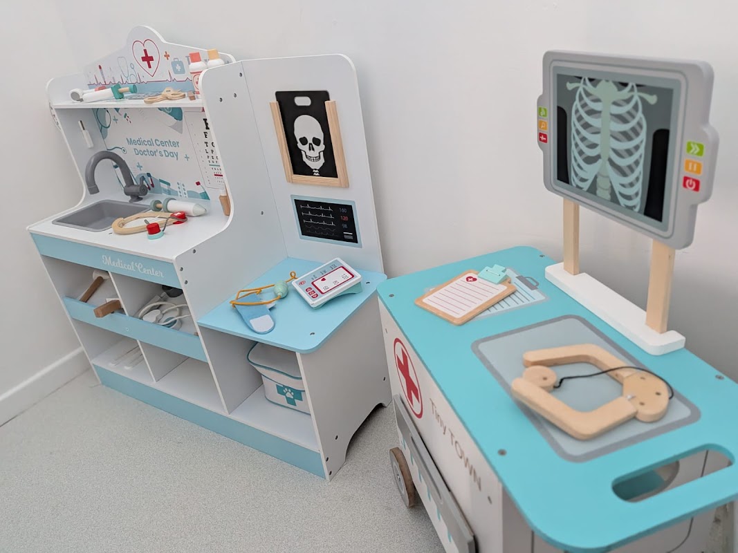 Little tots play village